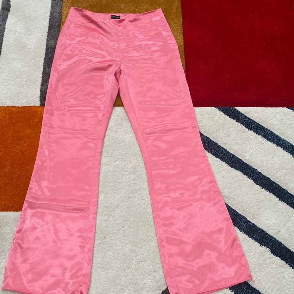 Pink satin pants size 8